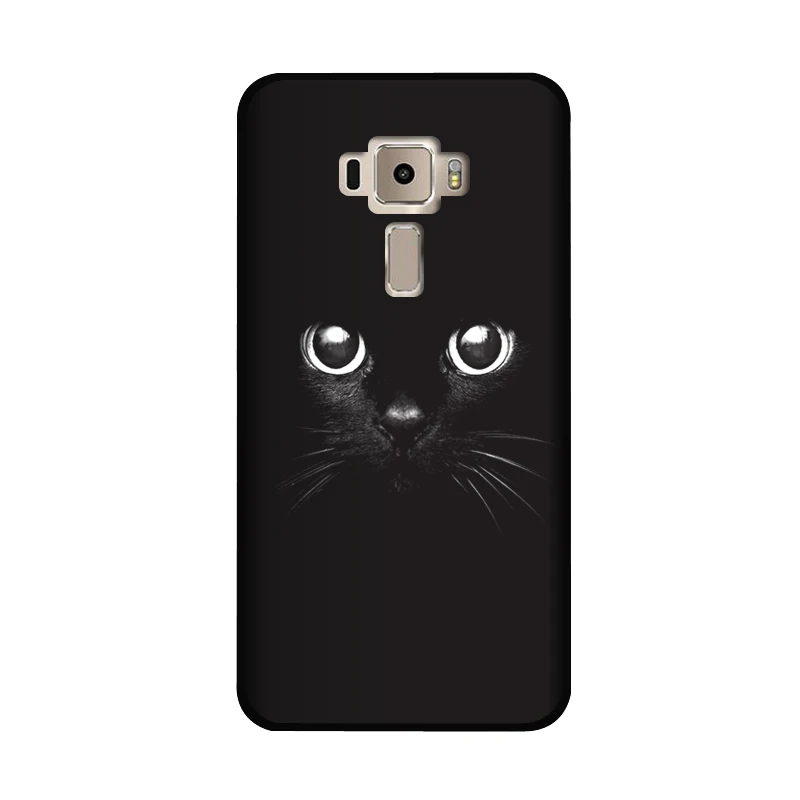 As picture showing Мягкий ТПУ чехол для Asus Zenfone 3 ZE552KL ZE520KL, матовый чехол с рисунком, милый чехол с котом - Цвет: As picture showing