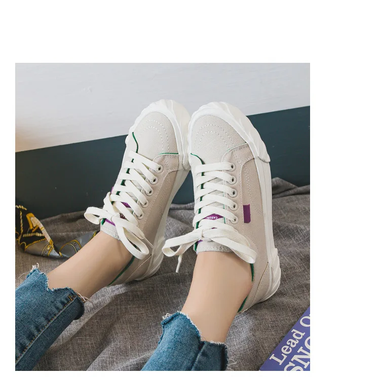 Женские парусиновые туфли на плоской подошве яркие цвета повседневная обувь XYZ45 |