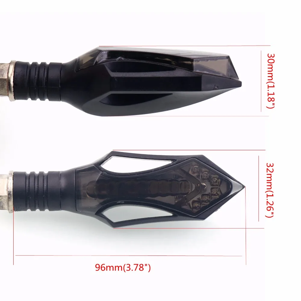 12V светодиодный Универсальный мотоциклетный поворотник светильник s Янтарная
