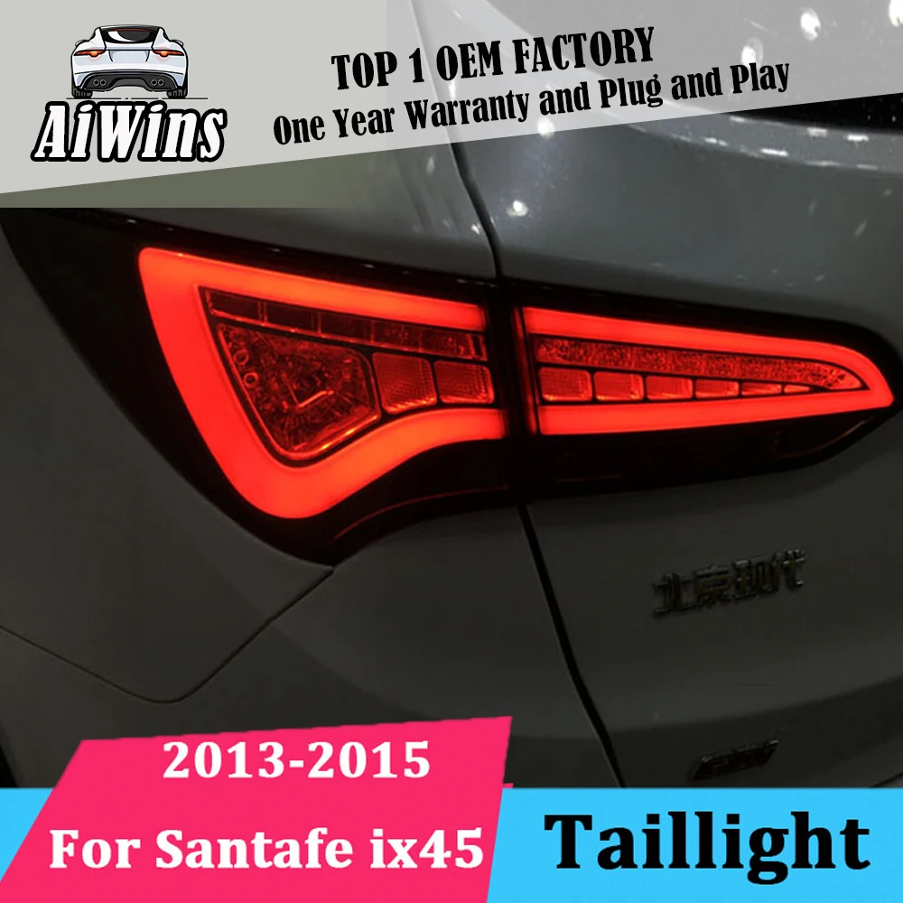 Aiwins светильник s для Hyundai IX45 хвост 2013 2016 Новинка Santa Fe светодиодный фонарь задний DRL