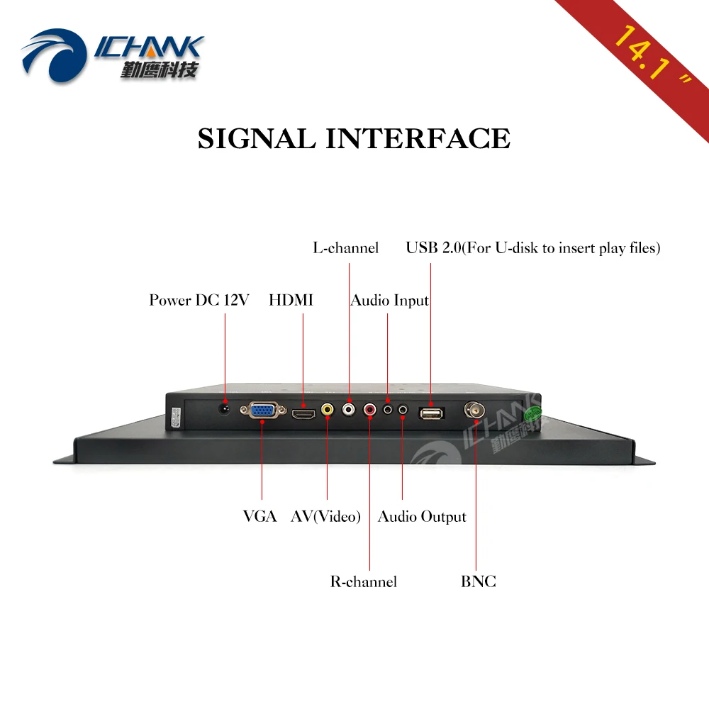 ZK141TN-V59/14," дюймовый 1280x800 720p HDMI металлический чехол Встроенный Открытый каркас промышленный пульт дистанционного управления ПК ЖК-экран дисплей монитор