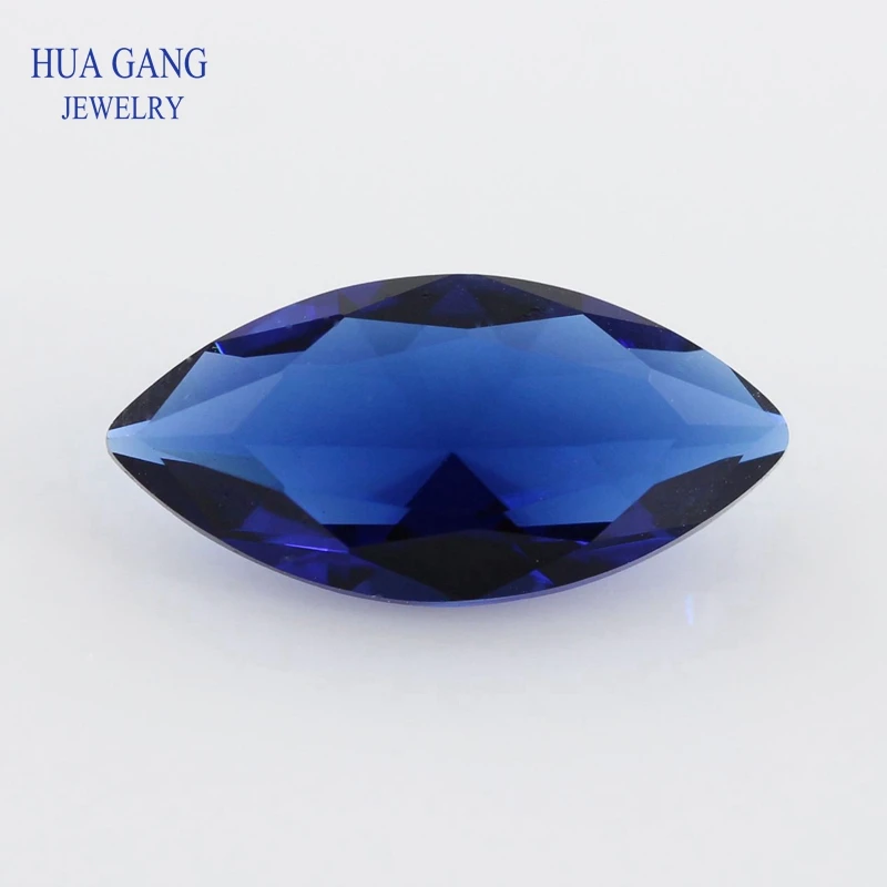 

Blue Marquise Shape Princess Cut Loose Glass Beads Synthetic Gems For Jewelry Size 1.5x3~10x20mm Free Shipping
