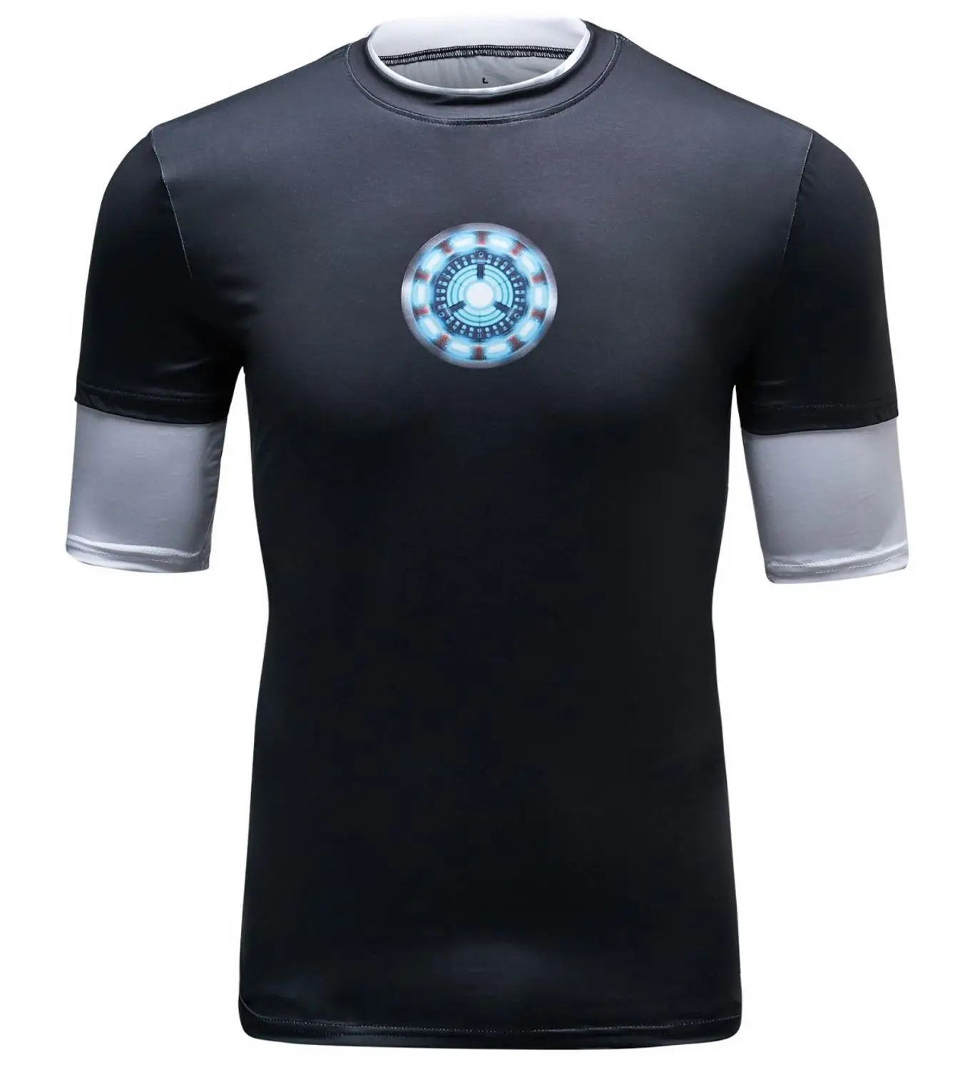 

Men's Super-Hero Compression Sports Fitness Elastic T-Shirt Quick-Drying Running Running Fitting T-shirt O neck Base layer