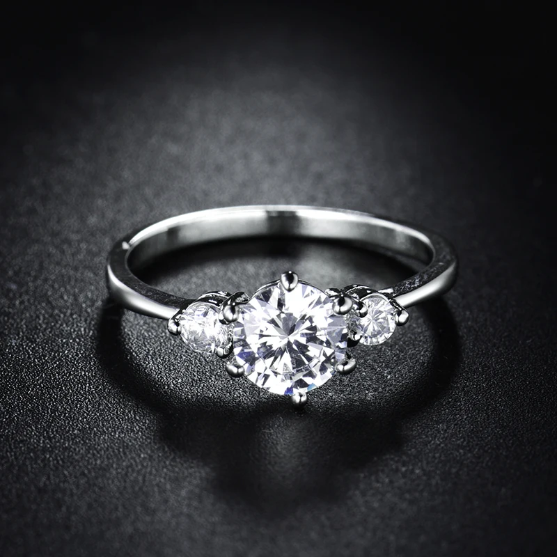 Женское кольцо с цветком GULICX белое средней длины фианитом R053|wedding rings for women|wedding