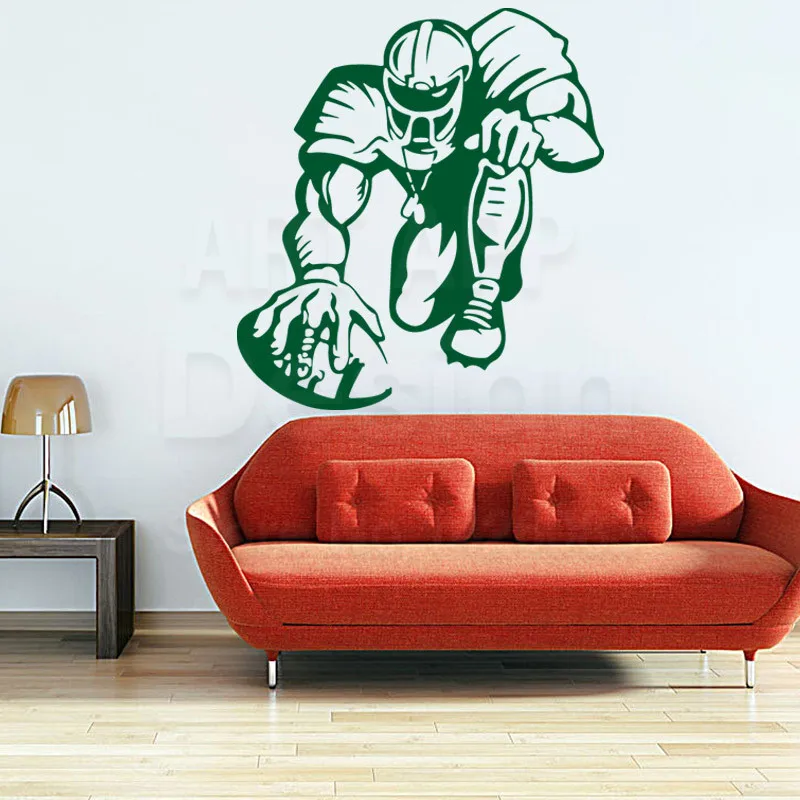 Художественный красочный дизайн домашний Декор виниловый регби плеер настенный
