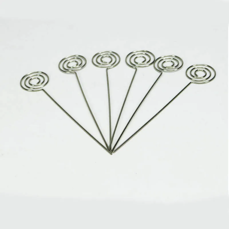 60 штук металлические провода зажим для заметок держатель карт настольный номер