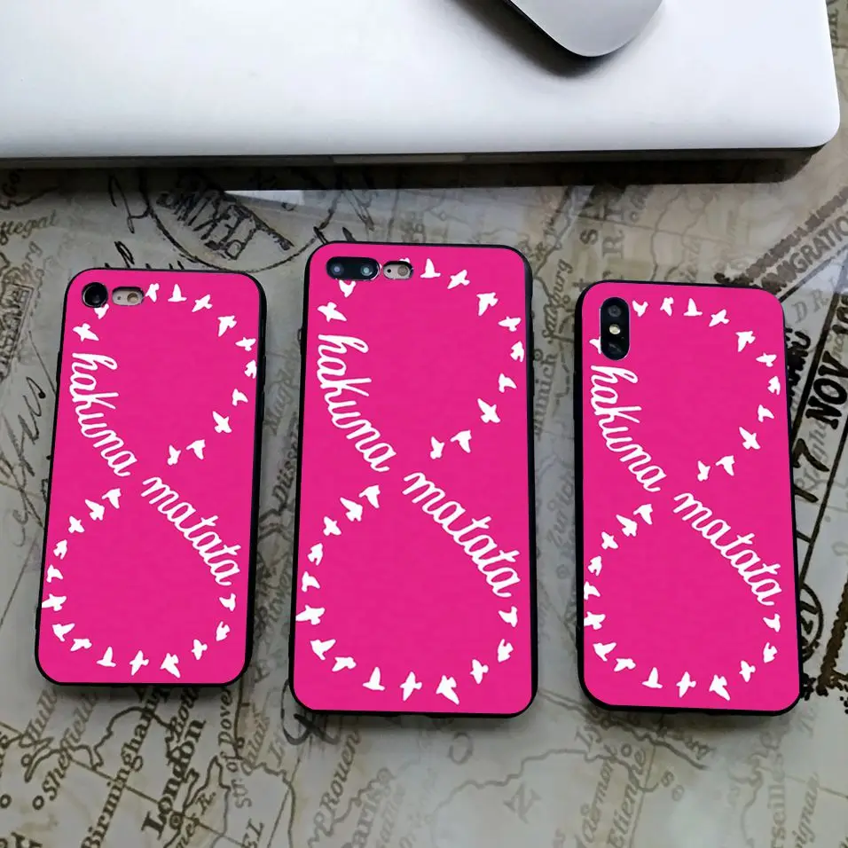 Hakuna Matata Король Лев черный мягкий силиконовый чехол для телефона для iPhone X 11 Pro 5S XR XS Max 6 6S 7 8 Plus чехол Fundas Capinha Coque