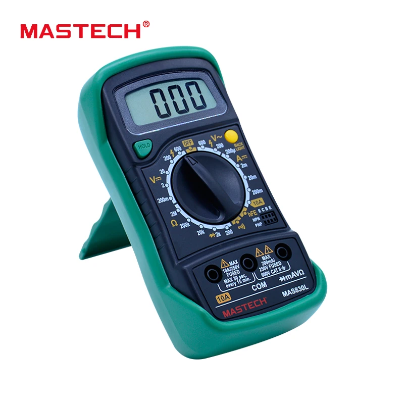 MASTECH MAS830L Мини цифровой мультиметр Подсветка Ручной многофункциональный мультиметр