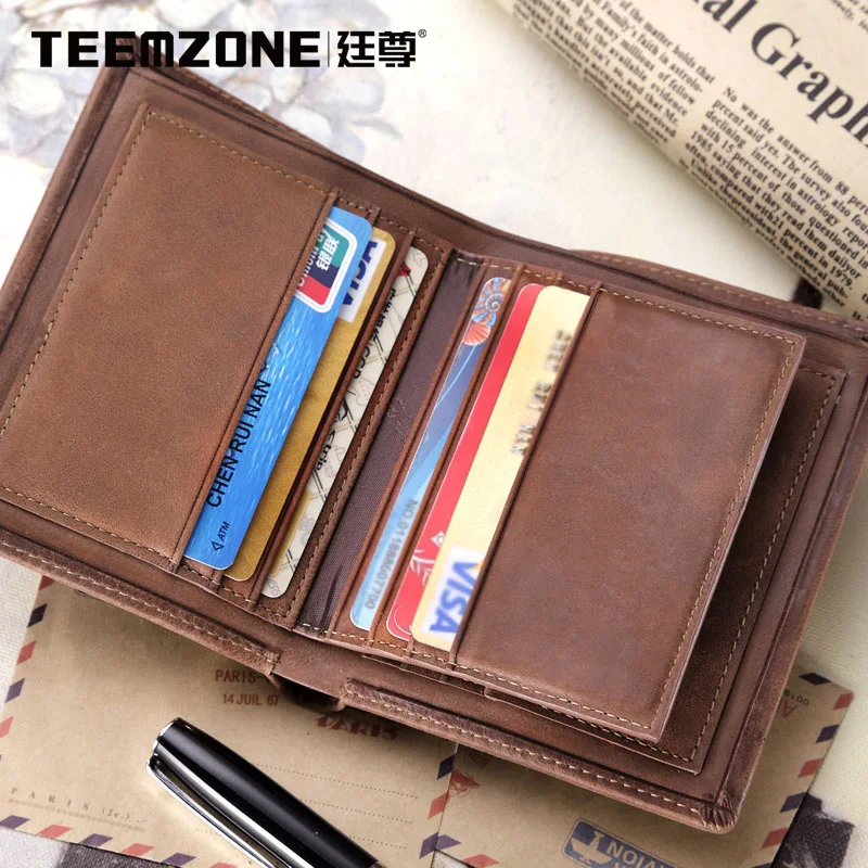 известных брендов Teemzone мужской кошелёк мужское бумажник визитница портмоне