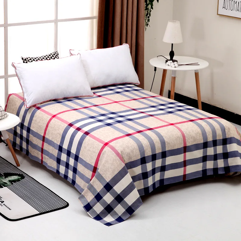 Новые уютные защитные хлопковые простыни с принтом городские двойные 240 см * 230