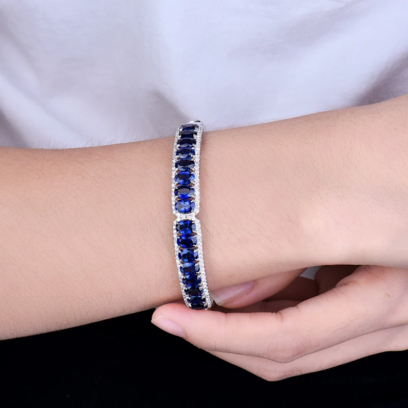 Ювелирные изделия LANMI Real 18Kt Au750 из белого золота с натуральными синими
