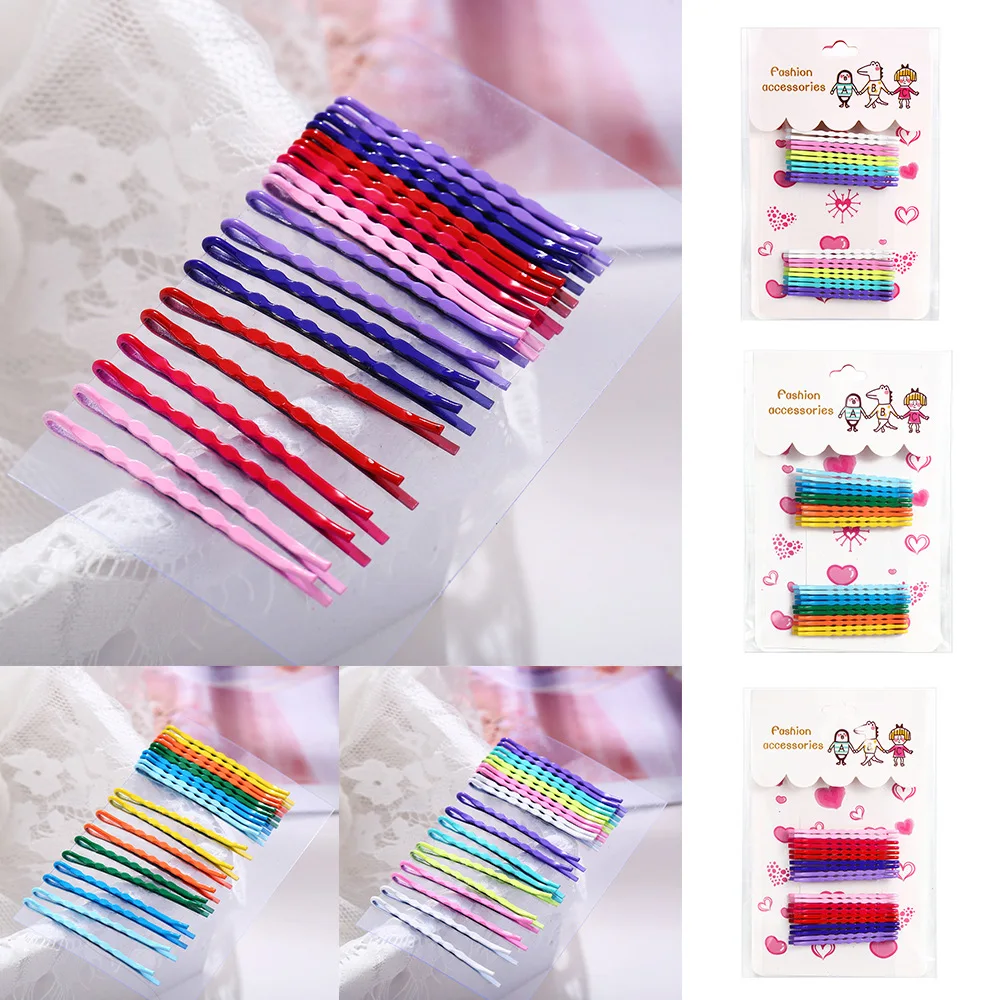 20 PCS/lot Ins Fashion Strip Wave Hair Clip for Women Girls Cute Candy Colors Barrette Pins Headband Accessories | Аксессуары для
