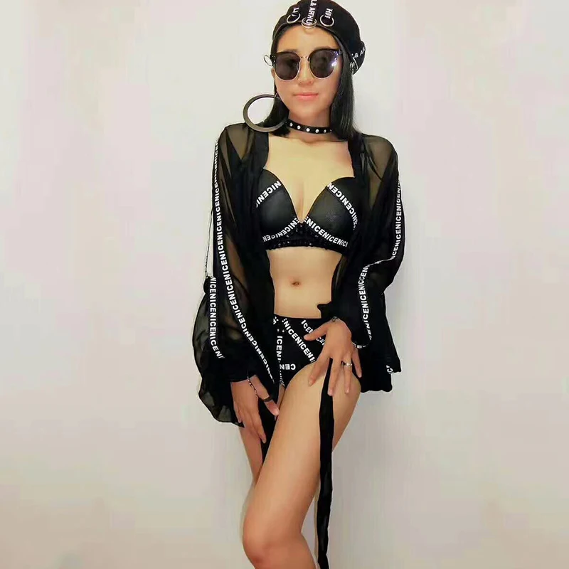 Черные пикантные джазовых танцев выполнения Сценические костюмы для леди