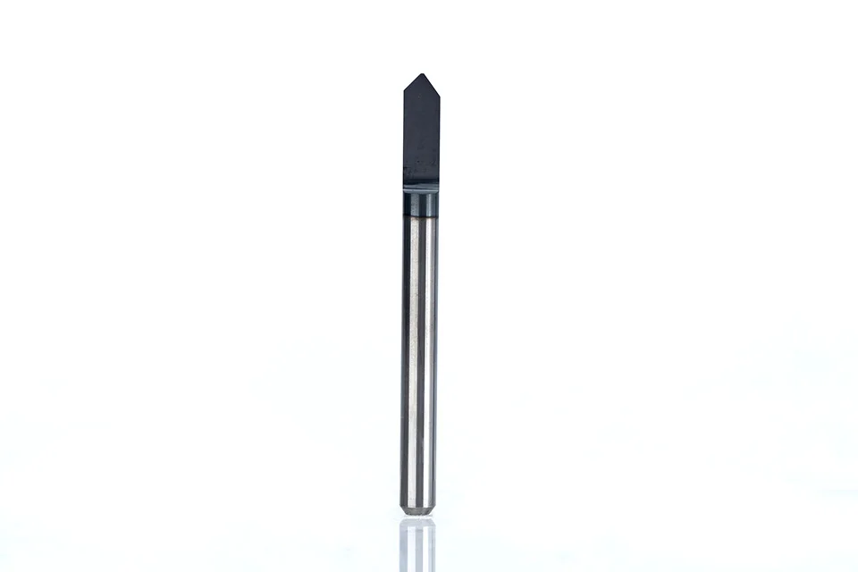 HUHAO 1pc 3.175mm Titanium Coating Engraving Bits 3A Top quality Carving Cutter Flat Bottom CNC router bits for wood end mill