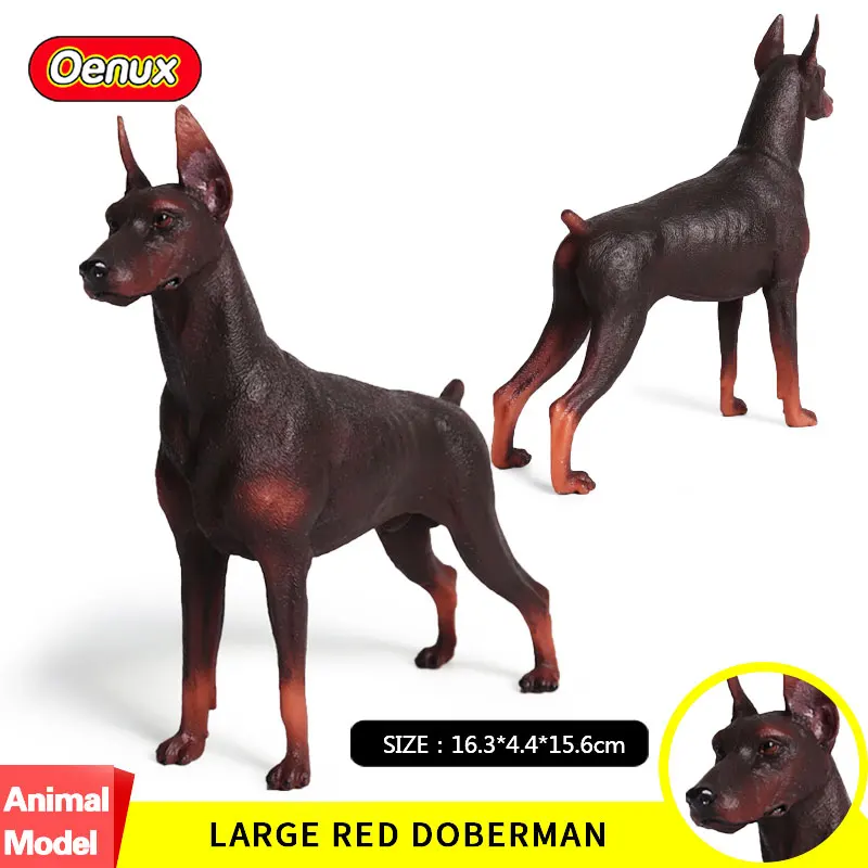 Oenux реалистичные фигурки для собак Doberman Pinscher Ротвейлер далматинская защита для собак милые модели для питомцев Коллекция игрушек подарок