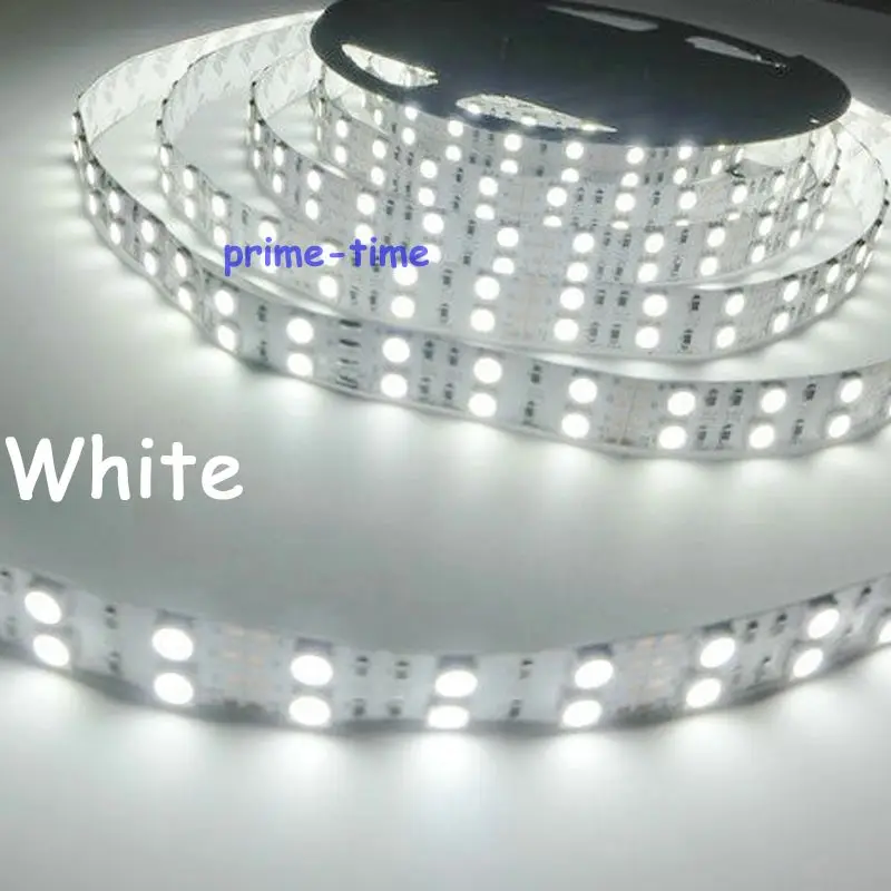 Сверхъяркая двухрядная Светодиодная лента 5050 SMD 600 12 В постоянного тока