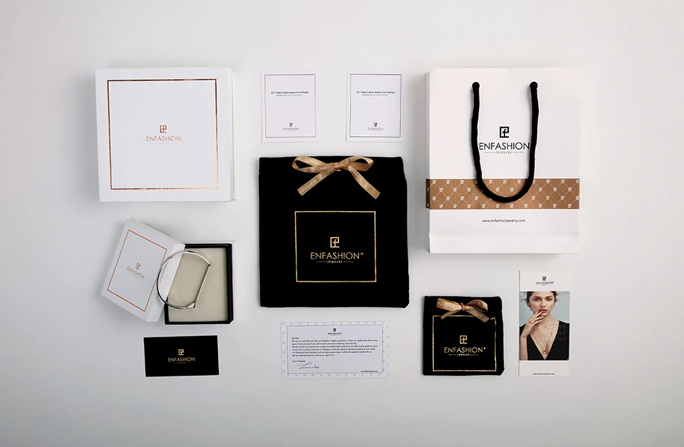 Enfashion Ювелирная посылка, Подарочная коробка для колец, сережек, ожерелья, браслетов, наборы браслетов