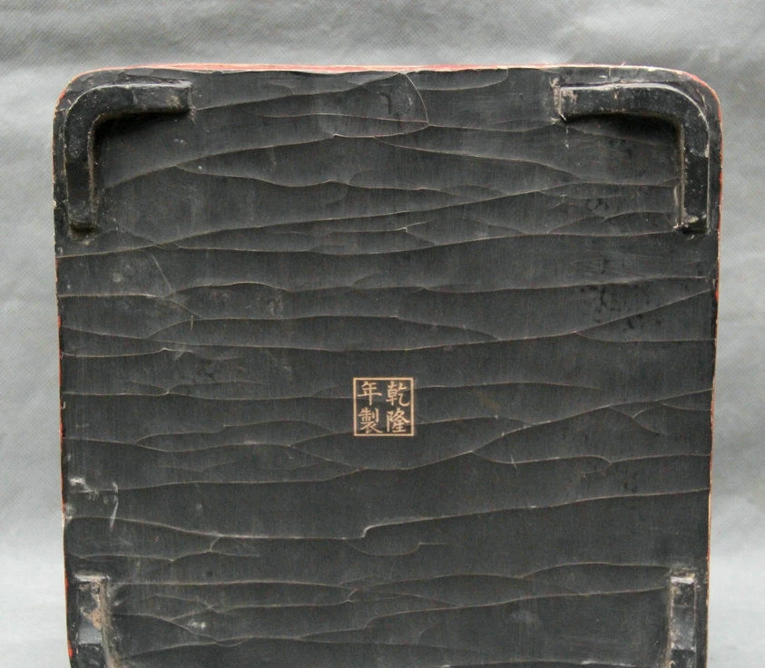 Старый Помечено Китай Династии Деревянные Лакированные Дворец Цветок Puton Макияж