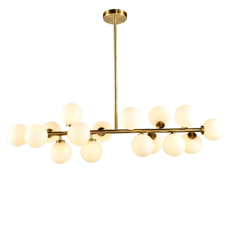 

Modern Golden Lamp Led Chandeliers Light Glass Globe Led Hanging Lamp Fixtures Indoor Lighting Lustre luminaria Suspend Lamp