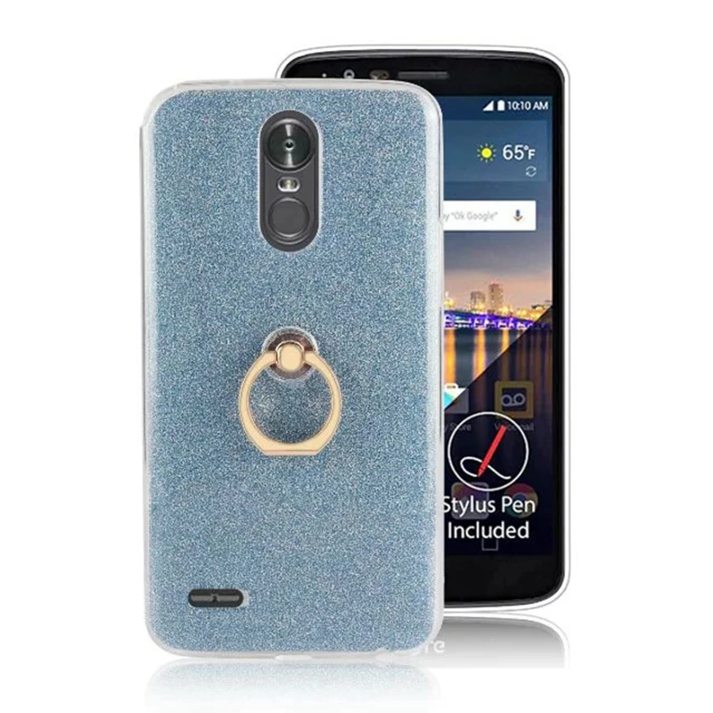 Для LG Stylo 3 5 7 дюймов чехол с блестящей пудрой кольца мягкий TPU для мобильного