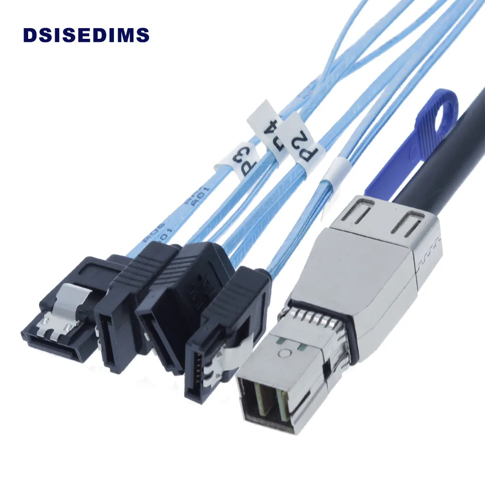 Оптовая продажа внешний мини SAS HD SFF-8644 4 SATA 7 Pin 12 Гбит/с жесткий диск данных сервер