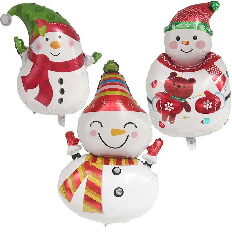 

1 шт. новый большой Рождественский Снеговик моделирующий воздушный шар из алюминиевой фольги праздничные украшения для вечерние детские иг...