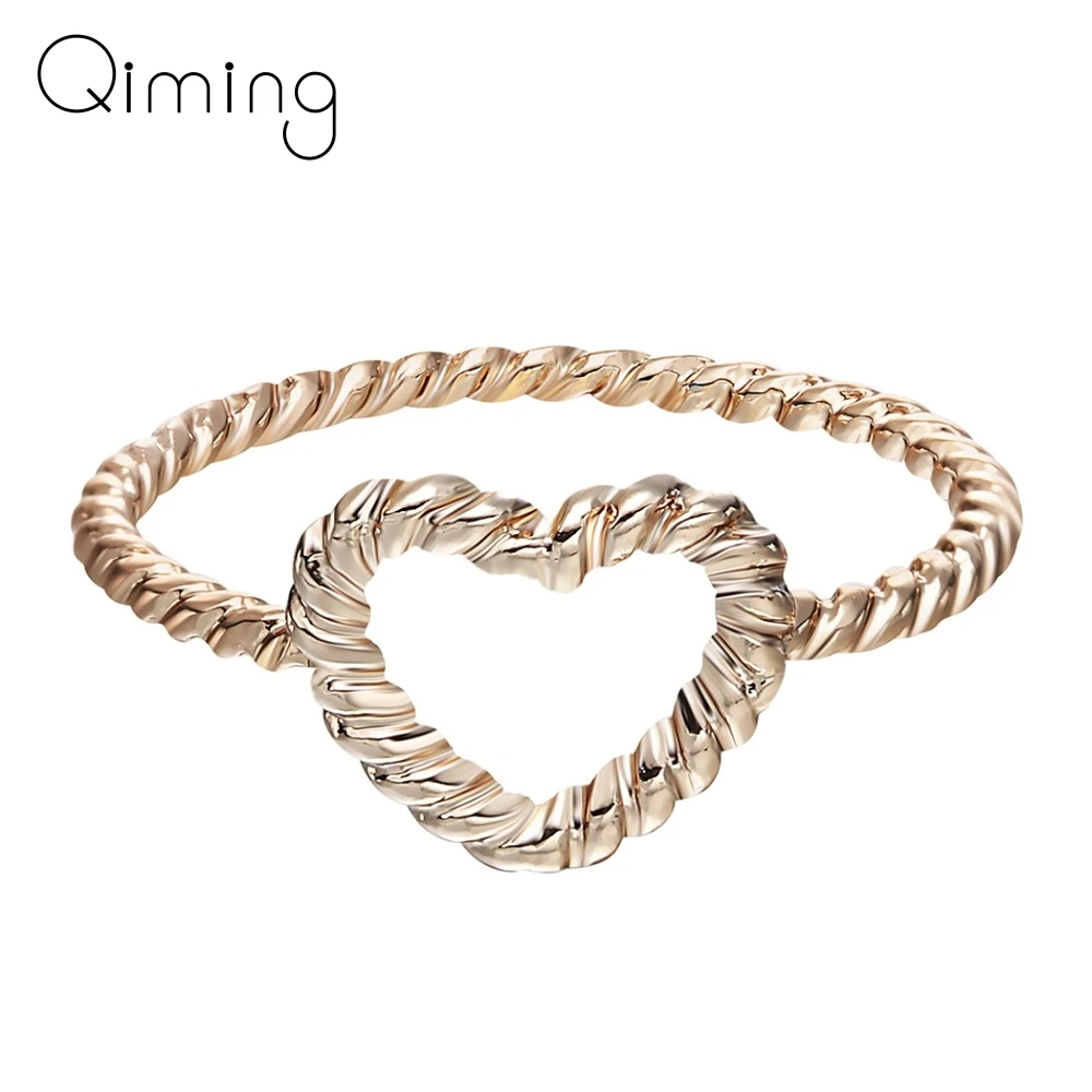 Женское кольцо с витой веревкой Золотое обручальное в Корейском стиле свадебное