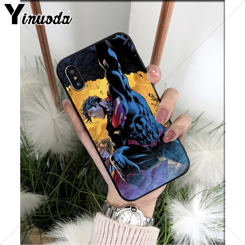 A15 Yinuoda DC hero Супермен Силиконовый мягкий ТПУ Черный чехол для телефона для iPhone X XS MAX 6 6s 7 7plus 8 8Plus 5 5S SE XR - Цвет: A15