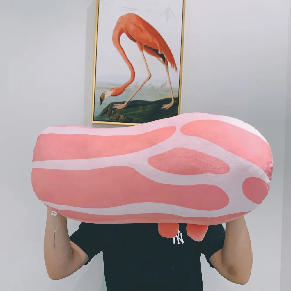 Kawaii Bacon плюшевые игрушки Моделирование подушка в виде еды мультфильм творческий мультфильм милые мягкие детские плюшевые игрушки прекрасный детский подарок на день рождения