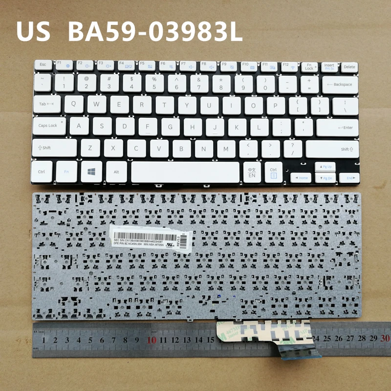 

Новая клавиатура US для ноутбука Samsung NP910S3L 915S3L 910S3K 915s3k BA59-03983L white