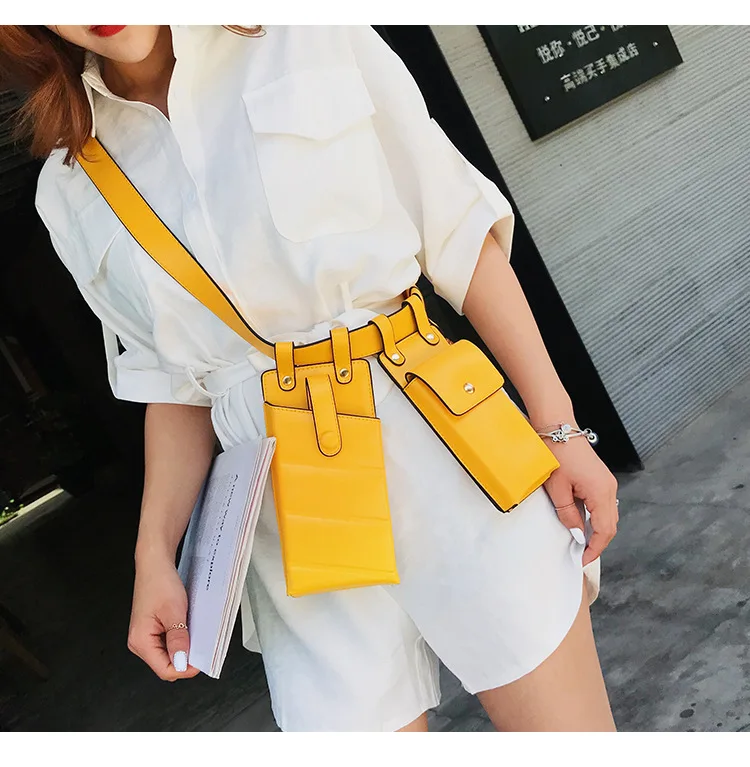 Поясная Сумка из искусственной кожи для женщин забавная сумочка на пояс