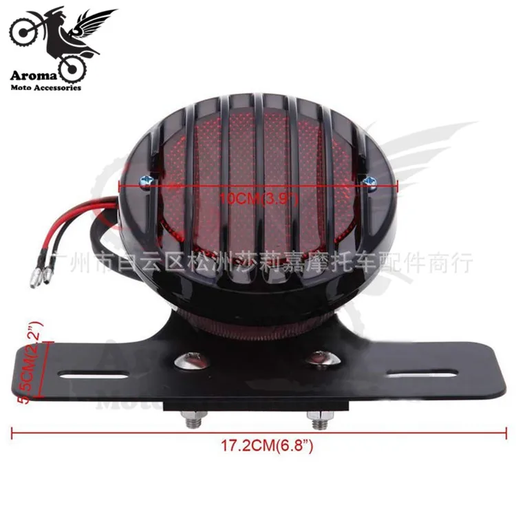 Задний индикатор для мотоцикла Круглый красный тормозной сигнал harley moto