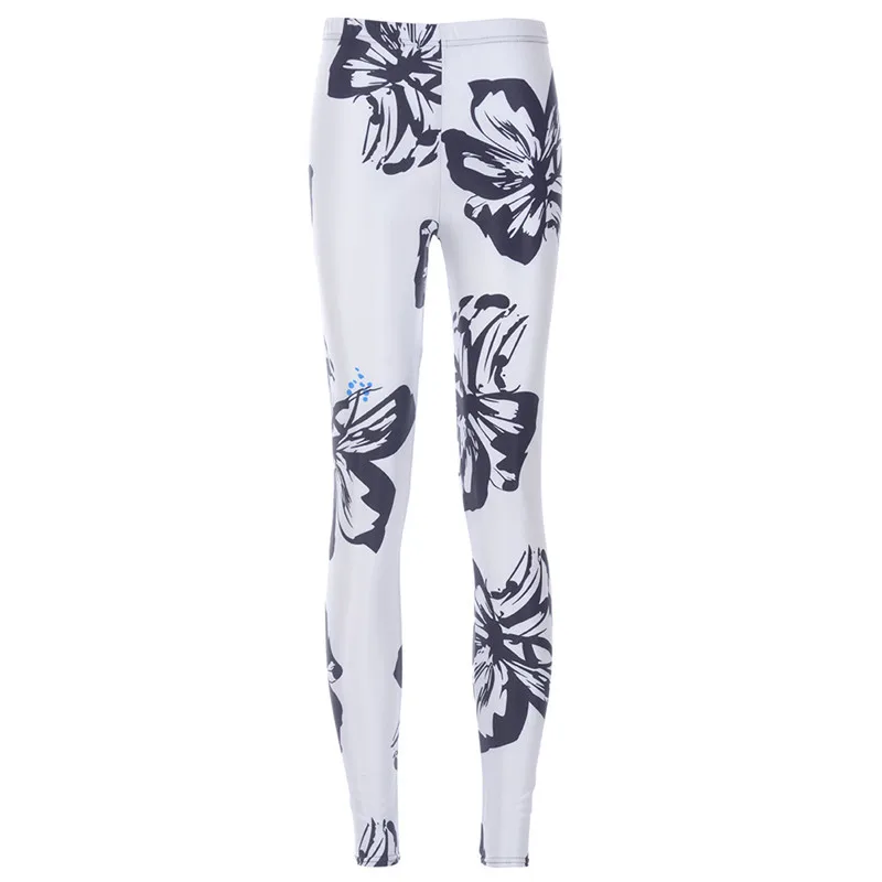 Дропшиппинг модные белые леггинсы черные брюки с цифровым принтом Леггинсы