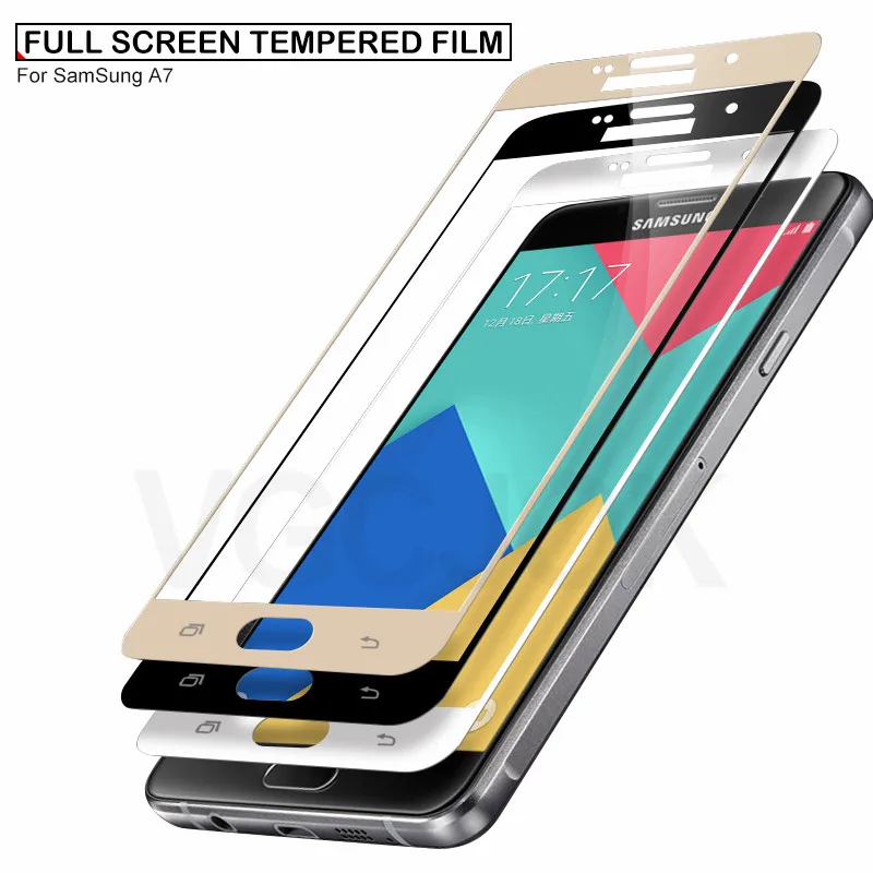 Защитное стекло на samsung Galaxy S7 A3 A5 A7 2016 2017 J3 J5 J7 протектор экрана из закаленного