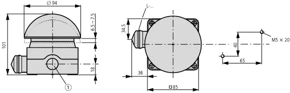 IP67 IP69K 1 NO + NC флуоресцентный/KC11/1 229746 красный гриб Аварийная остановка Кнопка