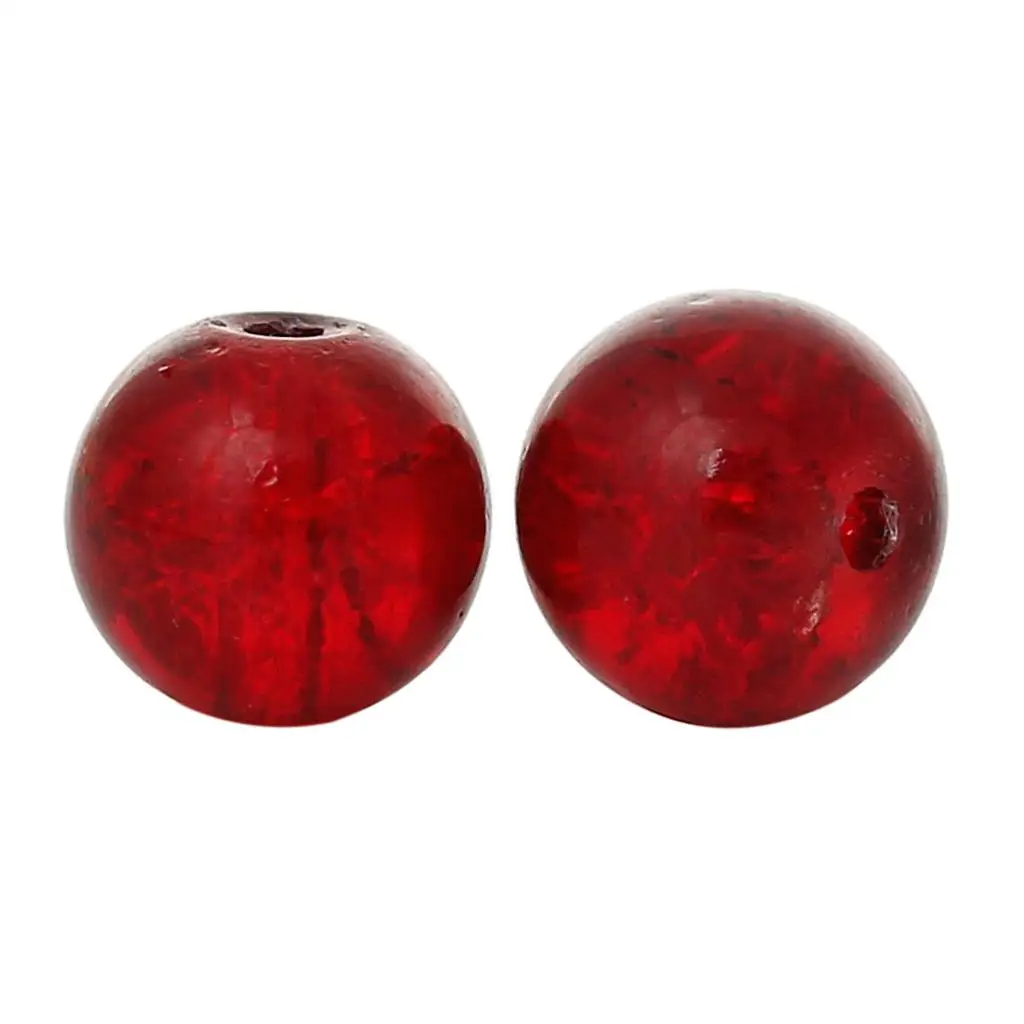 DoreenBeads круглые стеклянные бусины красного цвета фурнитура для поделок диаметр 8