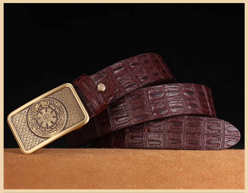 BIGDEAL Famous Men Belt Jeans Genuine Leather Pin Buckle Cowboy Belts For Male Vintage Brand Cowhide Belt Waistband