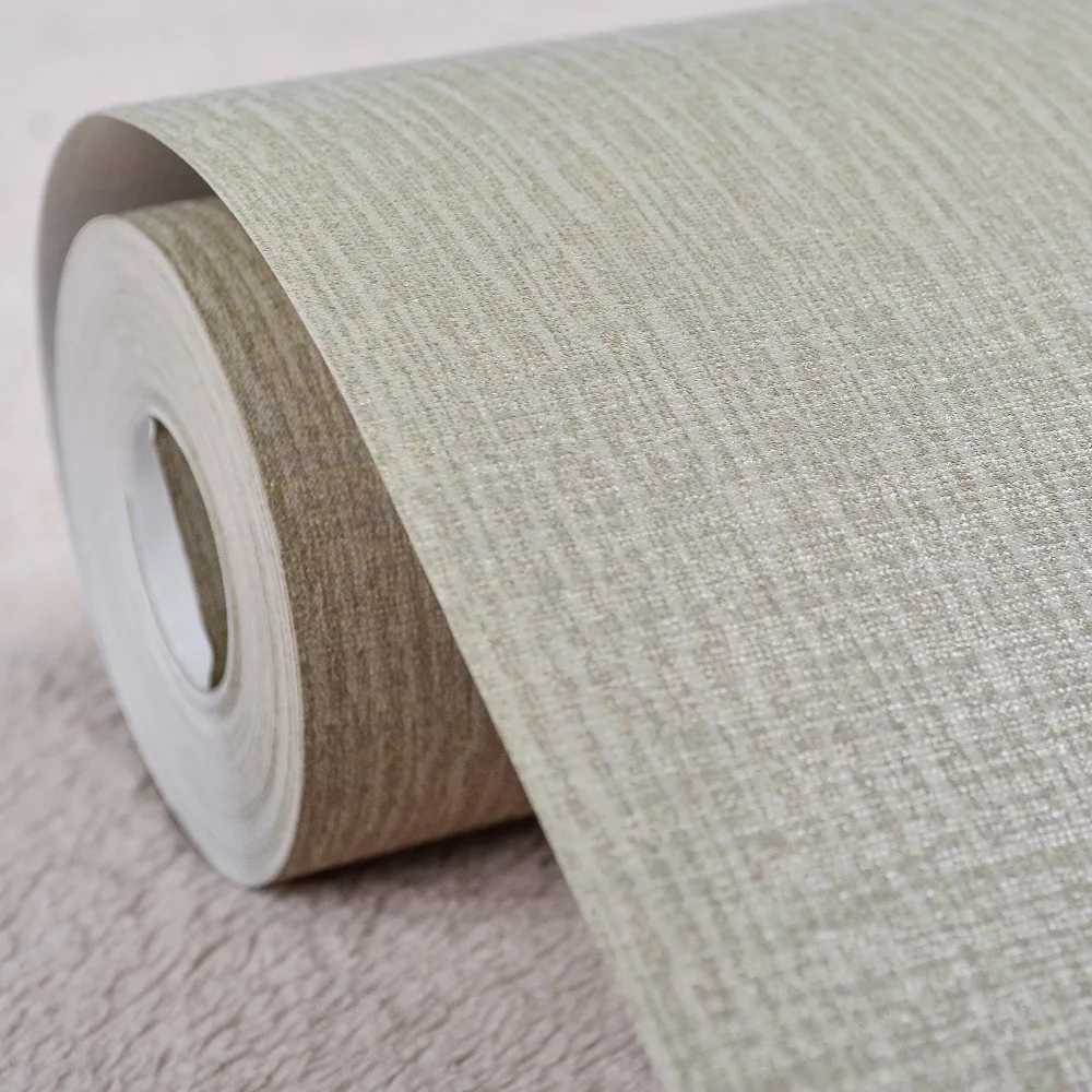 Простая Современная искусственная льняная тканевая настенная бумага