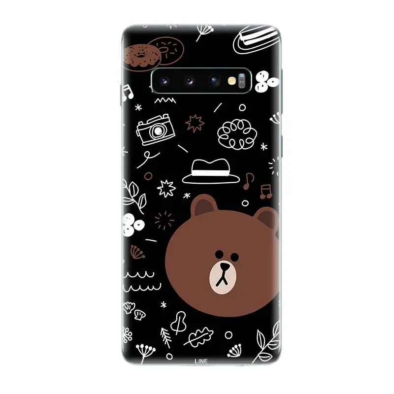 Медведь бурый популярный мягкий чехол для телефона samsung Galaxy S10 плюс S10E A50 A70 A30 A10 A20E