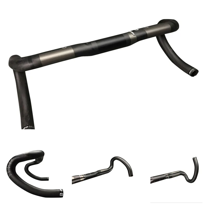 Руль велосипедный ультралегкий из углеродного волокна с изогнутой штангой |