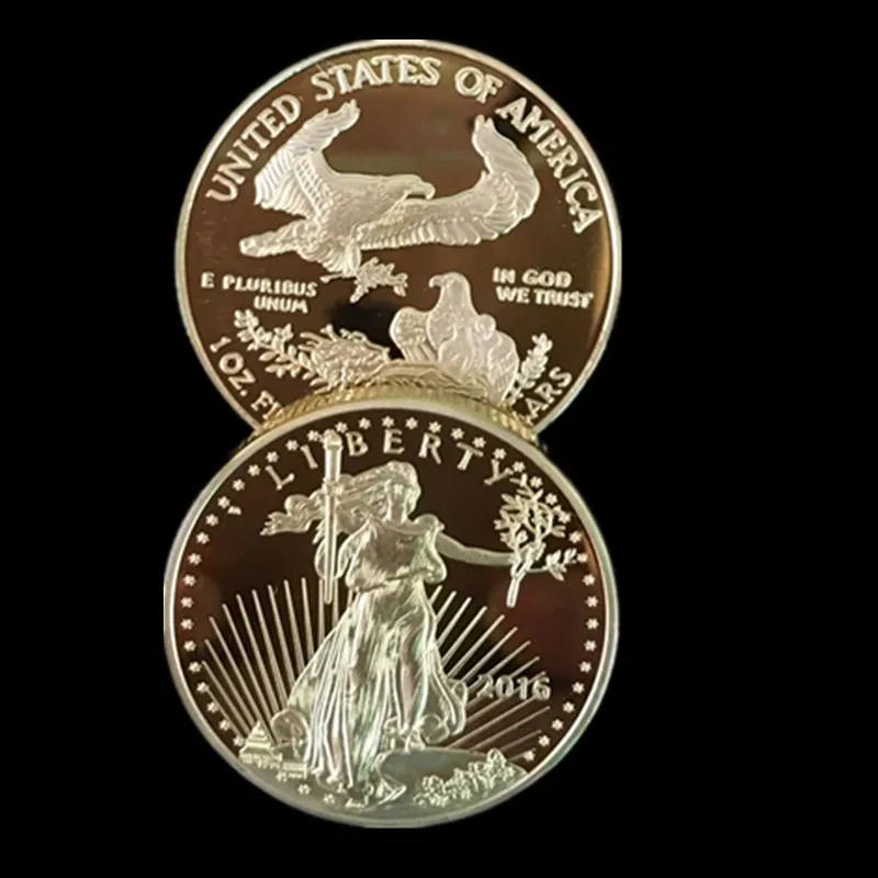 20 шт Немагнитный свободу 2016 Liberty значок штыря 24K покрыто настоящим с позолотой США