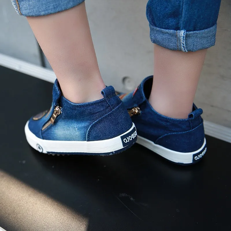 CNFSNJ BRAND 2019 new spring autumn Canvas Children's Shoes Sports Boys Girls Sneakers Brand Kids Jeans Denim Casual Flat Boots | Детская