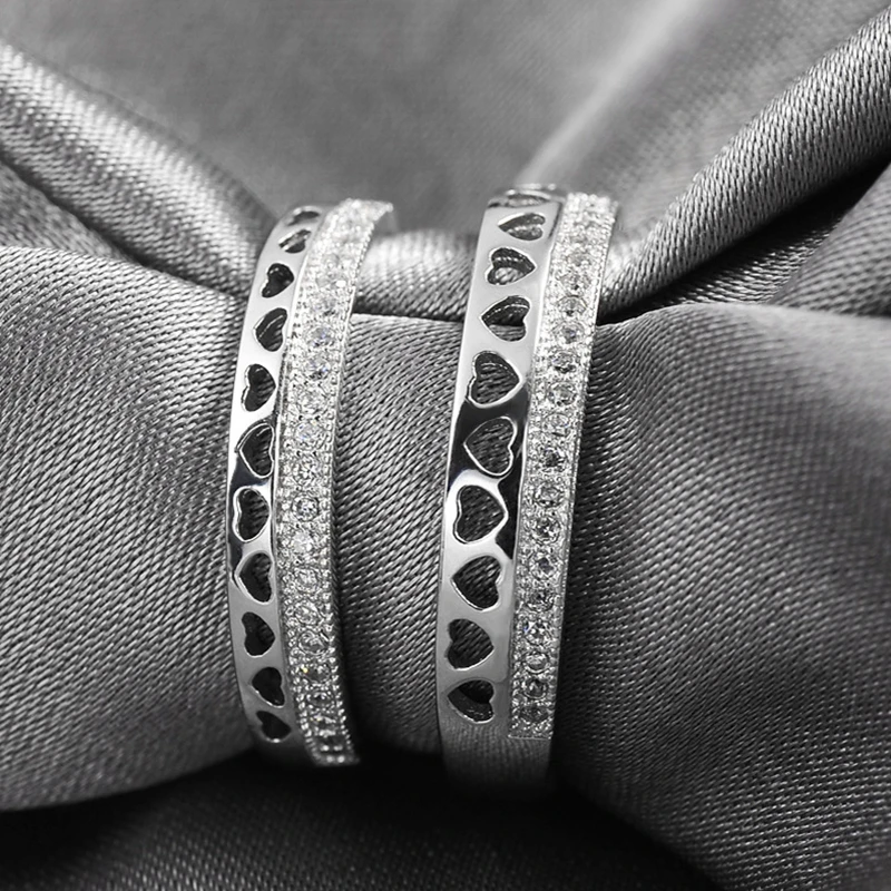 1 шт. ювелирные изделия из настоящего стерлингового серебра AAA Циркон Сердце