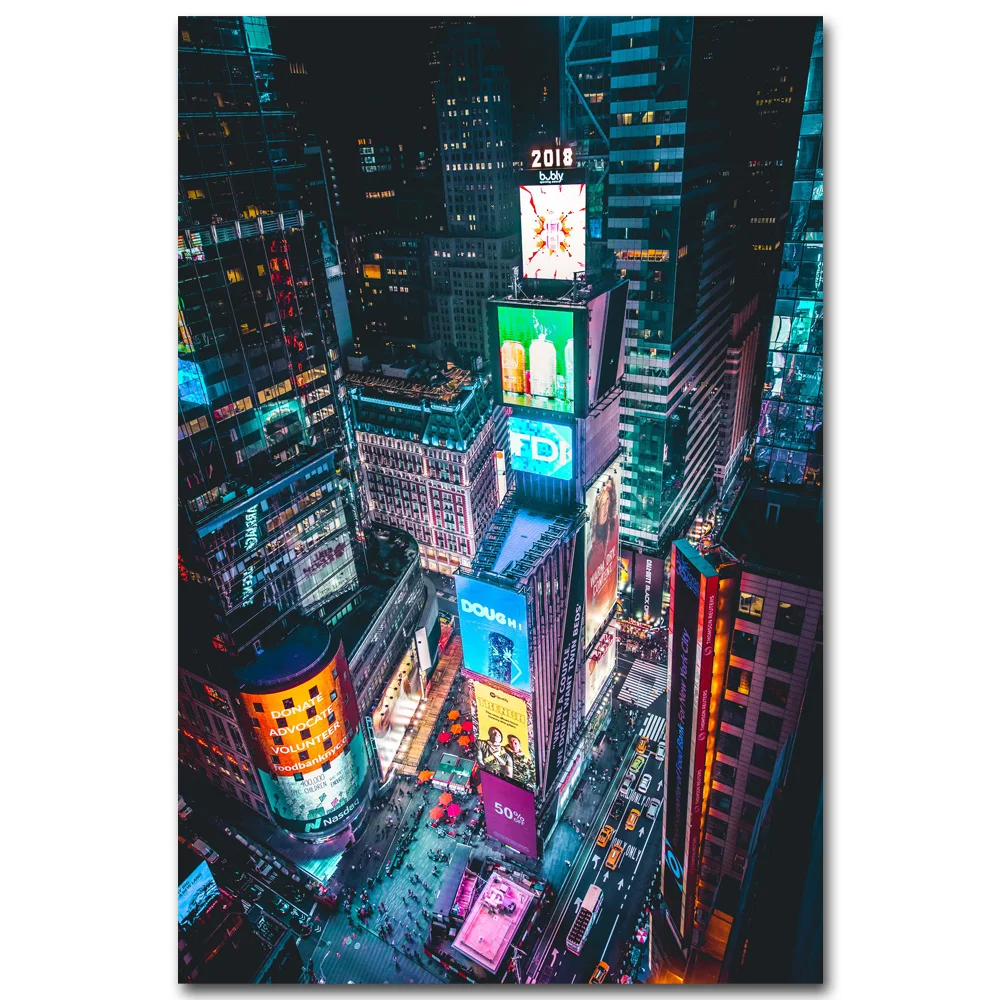 New York Times Square Нью-Йорк небоскребы Плакаты и печать Картина Настенная