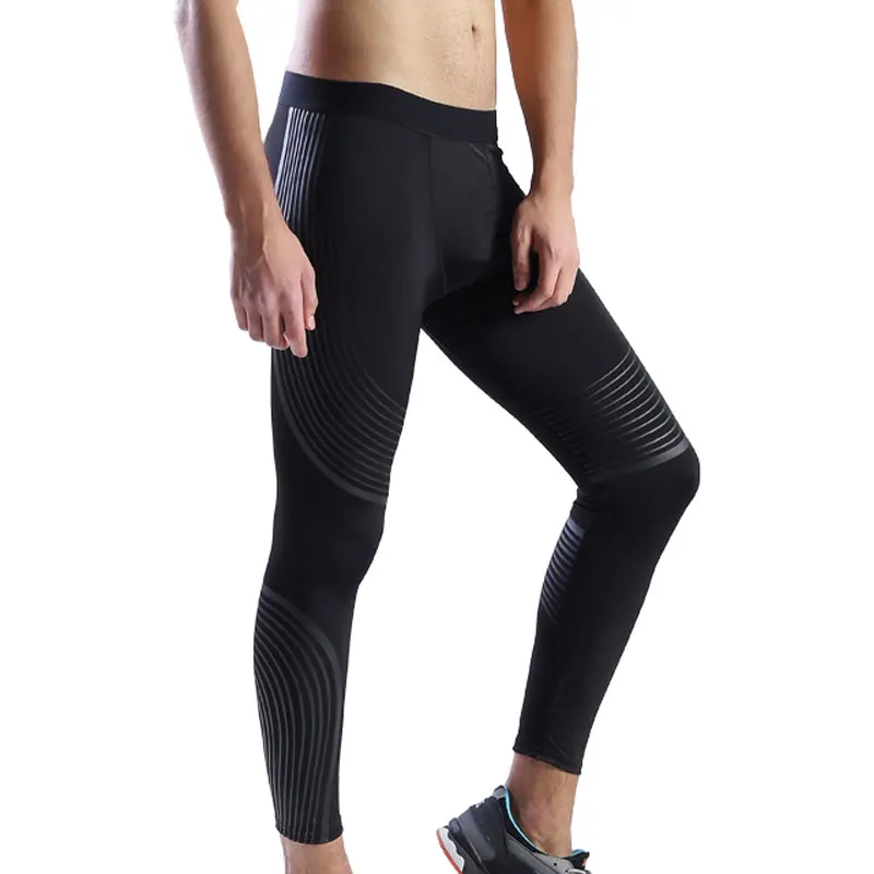 UABRAV Hot Sale Men's Running Tights Striped Pants Sports Gym Bodybuilding Excrise Fitness | Спорт и развлечения