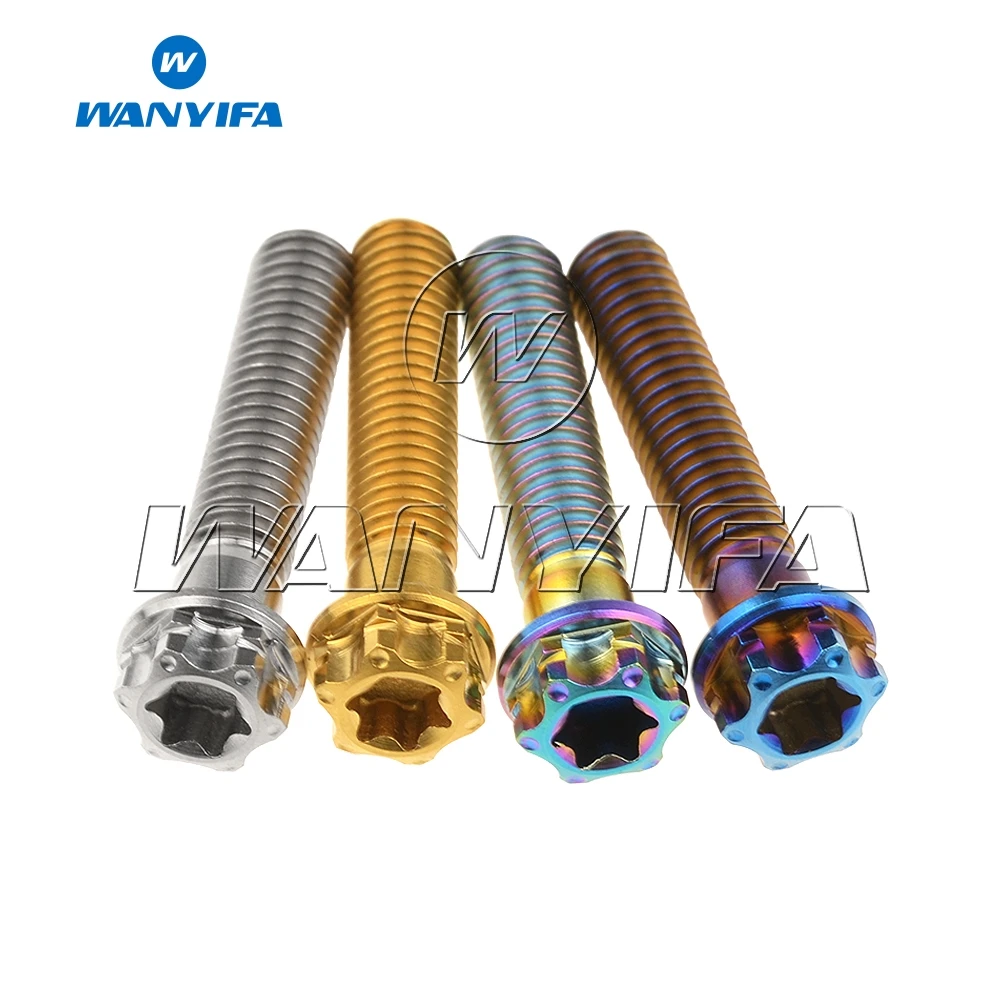 Титановый болты &quotWanyifa&quot M6x30mm Torx Фланцевая головка винт для велосипедной