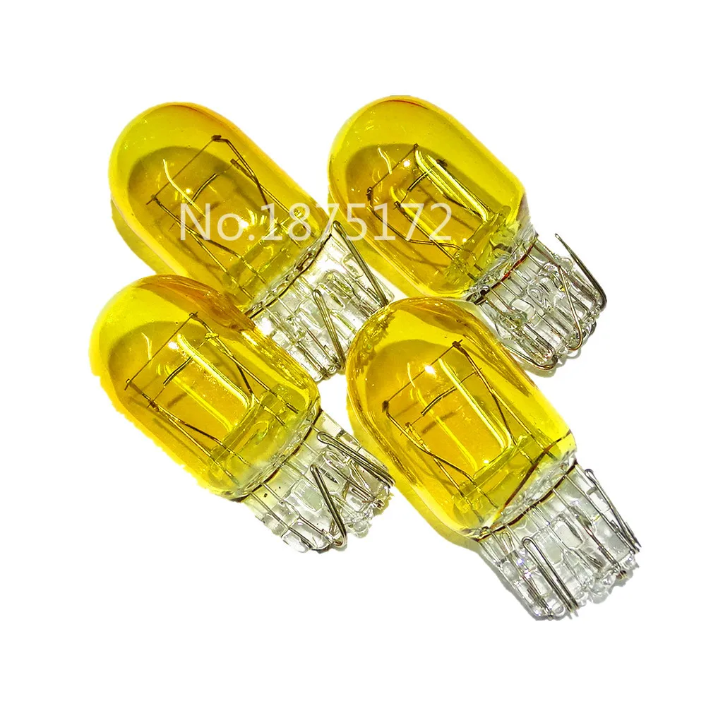 4 шт. 580 7443 1891 W21/5W T20 W3x16q XENON HID 3000K желтая автомобильная лампа 12 В 21/5 Вт аналогичная