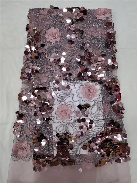 Последняя африканская 3d лента с кружевной вышивкой французский коричневый