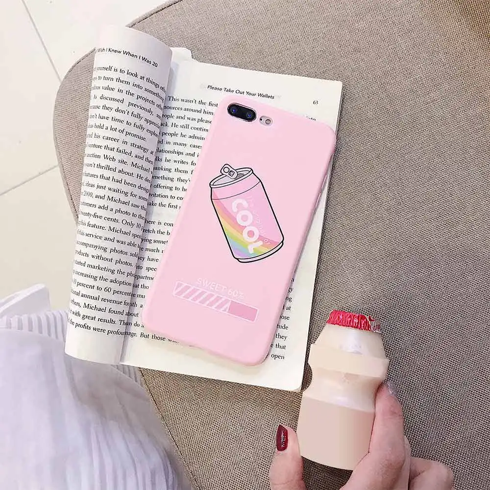 Чехлы для телефонов мягкий чехол из ТПУ iphone X XS XR Xs Max 7 8 Plus чехлы напитков 6s 6