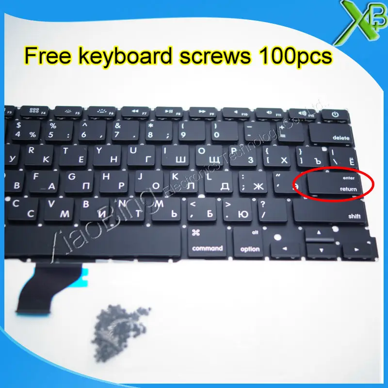 Совершенно новый маленький ввод RS Русская клавиатура + 100 шт Винты клавиатуры для
